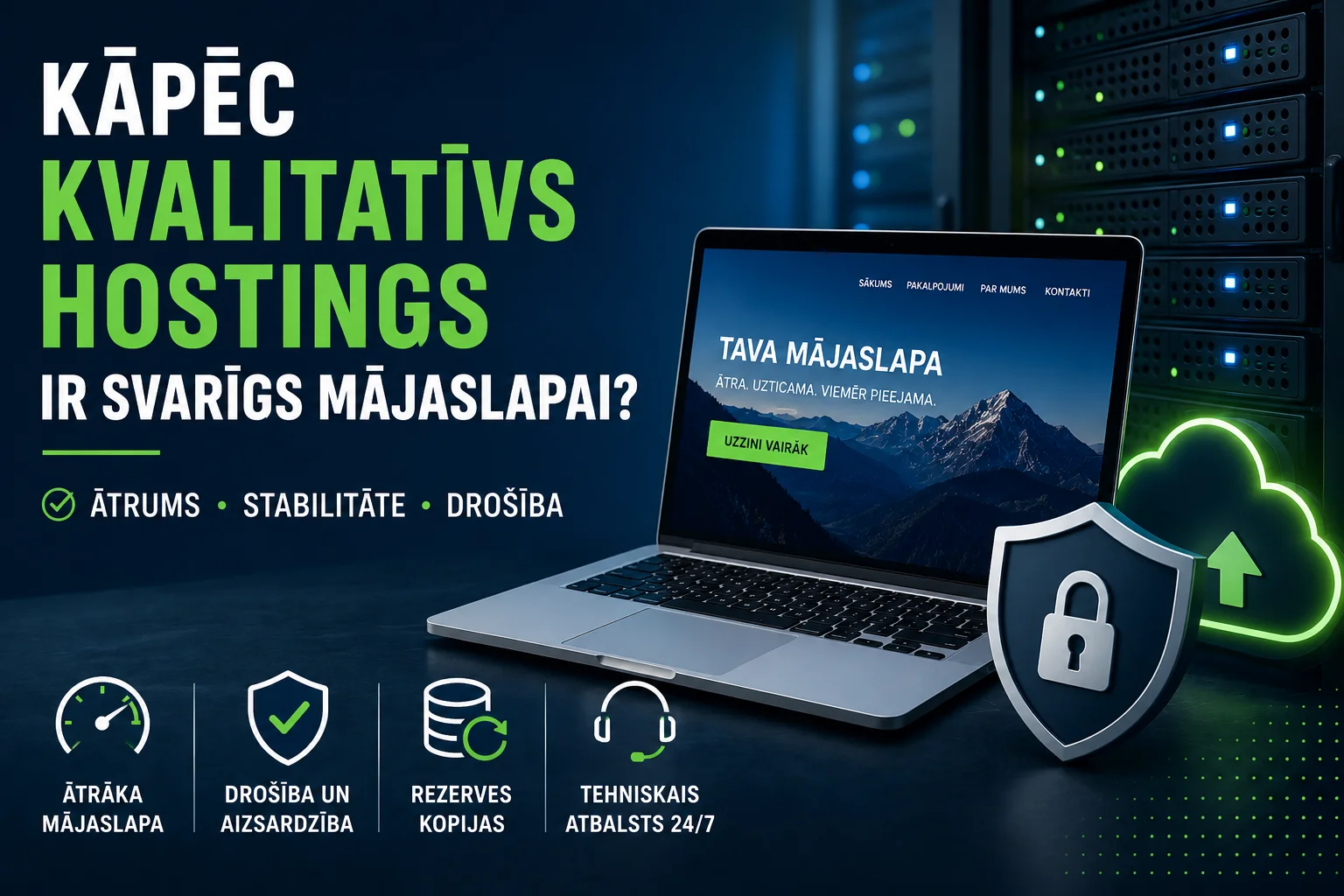 Kāpēc kvalitatīvs hostings ir svarīgs mājaslapai?